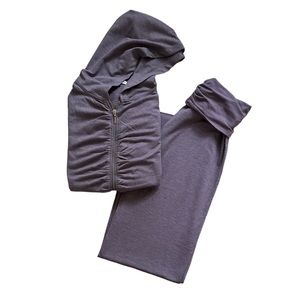 American Buddha Slate Blue Jacket and Yoga Flared Pants Size Medium